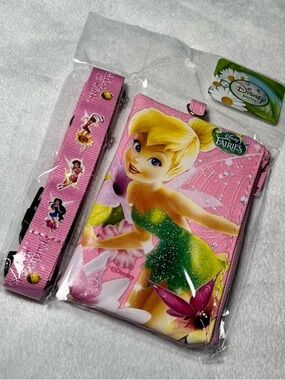 Tinker Bell Light Pink Lanyard and Wallet - Disney Deadstock